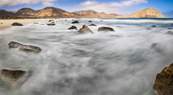 Bir Şaşırtıcı Dokulu Doğal Desen Pasifik Okyanusu Gelgit Gelen Şili — Stok fotoğraf