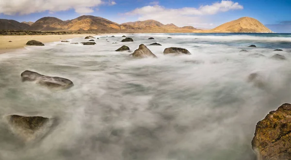 Asombroso Patrón Natural Texturizado Del Agua Proveniente Las Mareas Océano — Foto de Stock