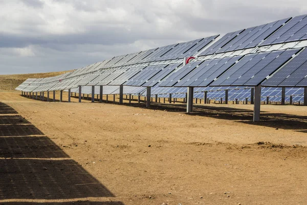 Energía Solar Tecnología Limpia Para Reducir Las Emisiones Co2 Mejor — Foto de Stock