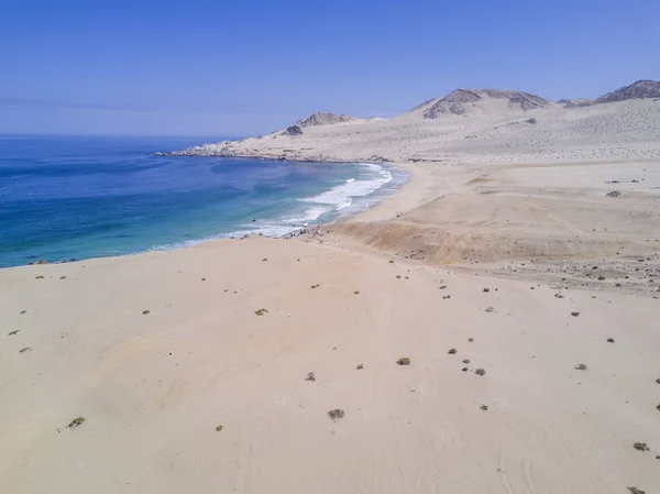 Vistas Playa Las Tortolas Desierto Atacama Las Luces Del Rayo — Foto de Stock