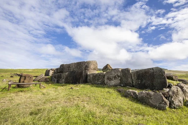 Ahu Akivi Only Ahu Platform Easter Island Looking Pacific Ocean — Stock Photo, Image