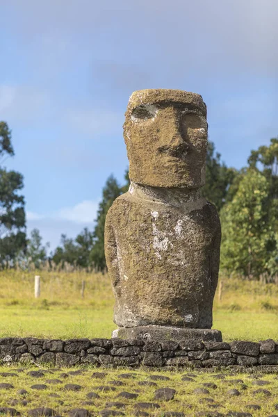 Ahu Akivi Only Ahu Platform Easter Island Looking Pacific Ocean — Stock Photo, Image