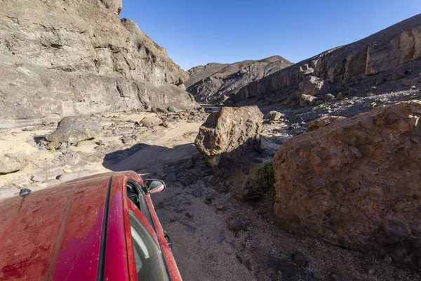 Vista Del Coche Carretera Desierto Atacama América Del Sur — Foto de Stock