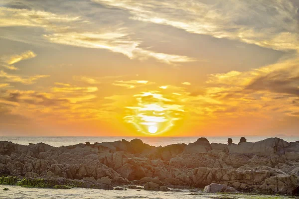 Cabo Polonio Yakınlarındaki Deniz Manzaralı Güneş Doğarken Uruguay — Stok fotoğraf