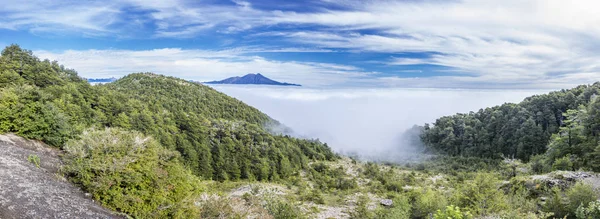 Incredibile Vista Panoramica Sulla Cima Del Vulcano Osorno Cono Vulcanico — Foto Stock