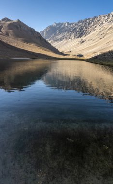 Şili 'nin merkez And Dağları' ndaki Los Patos Gölü  