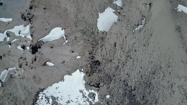 Veduta Aerea Sopraelevata Ande Montagne Cime Trame Del Terreno Durante — Video Stock