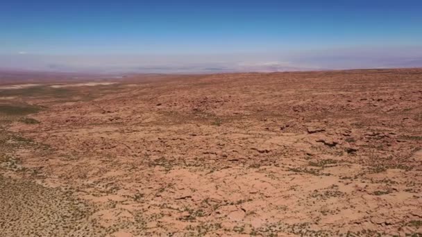 Atacama Çölü Nün Havadan Ham Görüntüleri Inanılmaz Kum Oluşumları Lav — Stok video