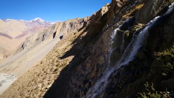 Panoramisch Uitzicht Berg Kreek — Stockvideo