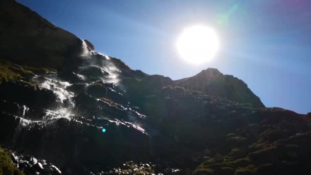 Vista Panoramica Sul Torrente Montagna — Video Stock