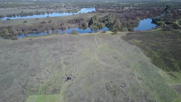 Vehículo Aéreo Tripulado Uav Utilizado Para Cartografiar Una Zona Rural — Vídeos de Stock