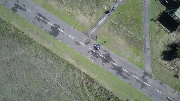Unmanned Aerial Vehicle Uav Digunakan Untuk Pemetaan Wilayah Pedesaan Dari — Stok Video