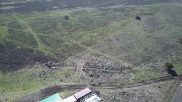 用于绘制智利乡村农村地区的地图的无人驾驶飞行器 Uav 使用另一架无人驾驶飞机进行测量分析或乡村领域 地面地形研究的时间缩短 — 图库视频影像