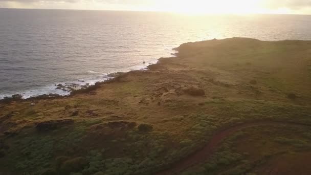 Vista Aérea Ilha Páscoa — Vídeo de Stock