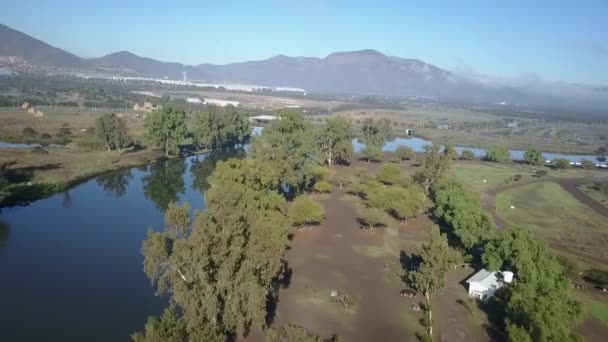 Ovanstående Över Laguna Caren Santiago Chile — Stockvideo