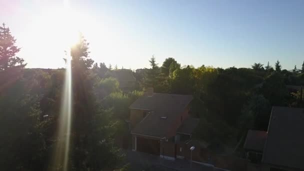 Imagens Aéreas Vista Drone Bairro Com Suas Piscinas Dentro Uma — Vídeo de Stock