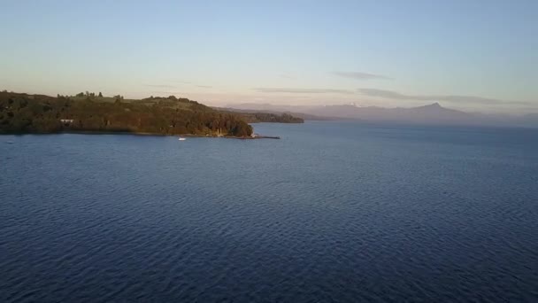 Jezioro Rupanco Region Jezior Południowego Chile Niesamowity Widok Lotu Ptaka — Wideo stockowe
