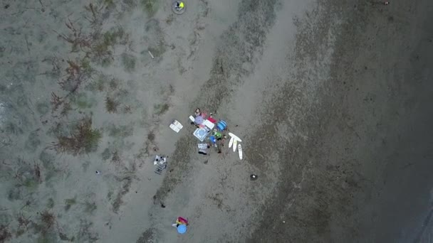 Une Vue Aérienne Plage Salinas Pulllally Dans Région Valparaiso Une — Video