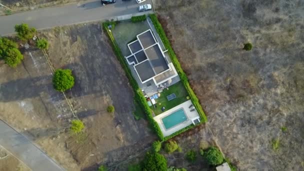 Drone Vidéo Aérienne Drone Montant Une Vue Directement Dessus Sol — Video