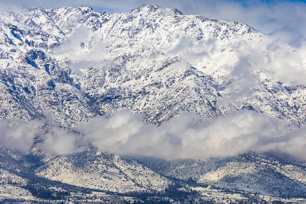 Cumbres Nevadas Las Montañas Los Andes Centrales Paisaje Escarpado Nevado — Foto de Stock