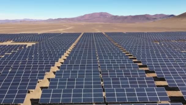 Vista Aérea Los Módulos Energía Solar — Vídeos de Stock