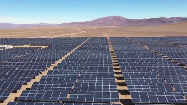 Vista Aérea Los Módulos Energía Solar — Vídeos de Stock