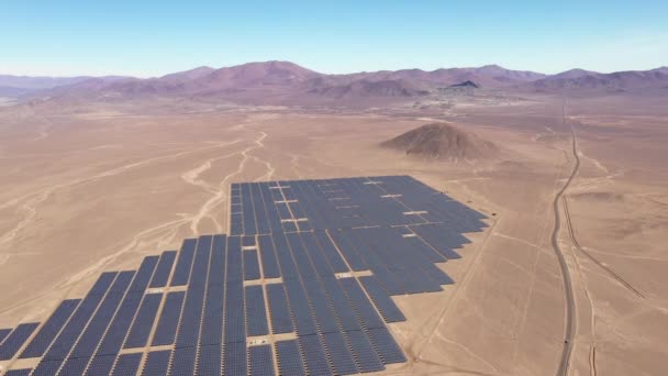 Vista Aérea Los Módulos Energía Solar — Vídeos de Stock