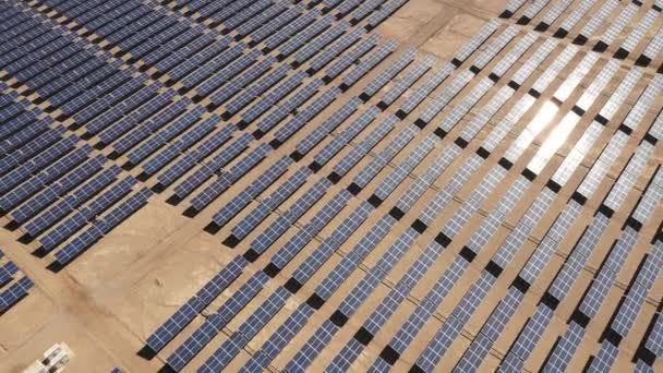 Vue Aérienne Des Modules Énergie Solaire — Video