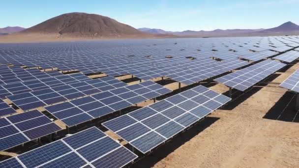 Vista Aérea Los Módulos Energía Solar — Vídeos de Stock