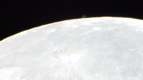 月亮覆盖土星行星 — 图库视频影像