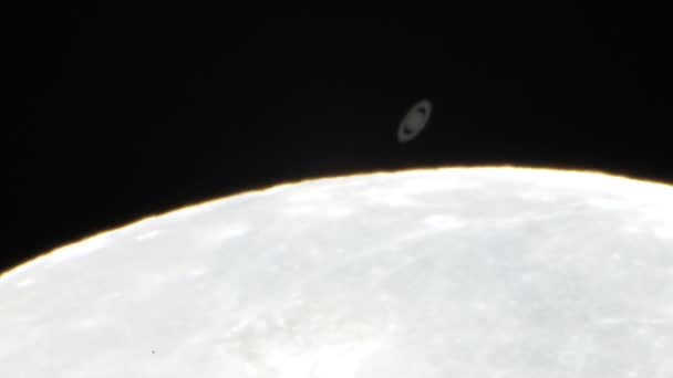 Lune Couvre Saturne Planète — Video