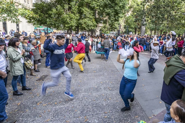 Santiago Chile Ülke Şili Mayıs 2017 Tipik Cueca Dansçıları Şili — Stok fotoğraf