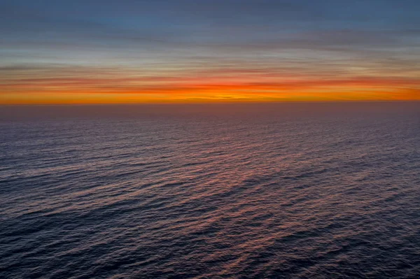 Céu Por Sol Praia Frente Para Oceano Pacífico — Fotografia de Stock