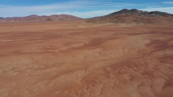 Aerial Raw Footage View Atacama Desert Amazing Rugged Volcanic Landscape — Stock Video