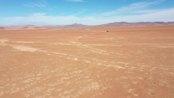 Widok Lotu Ptaka Pustyni Atacama Niesamowity Chropowaty Krajobraz Wulkaniczny — Wideo stockowe