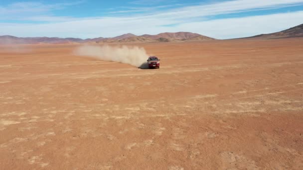 Légi Nyers Felvételek Megtekintése Atacama Desert Egy Csodálatos Masszív Vulkáni — Stock videók