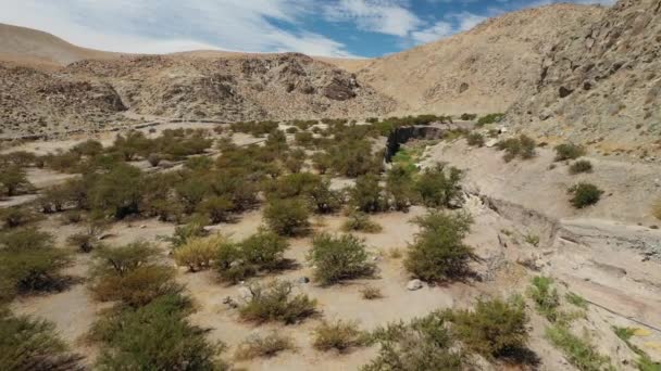 Filmagem Arial Finca Chaaral Oásis Usado Pelos Incas Sua Trilha — Vídeo de Stock