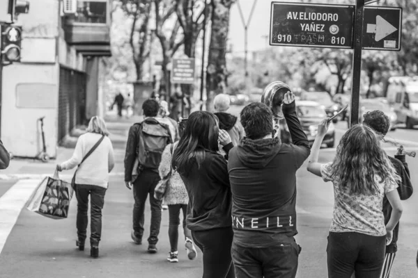 Cazuela Gente Golpeando Sartenes Santiago Ejército Salió Las Calles Para —  Fotos de Stock