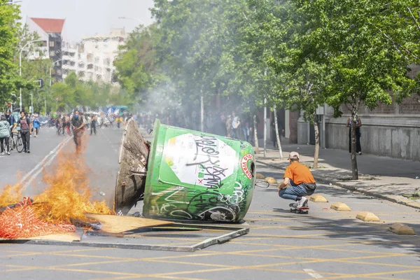 Şili Deki Kriz 2019 Şili Baharı — Stok fotoğraf