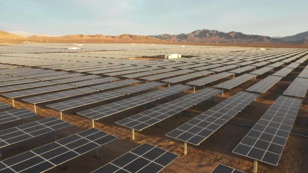 Hundreds Solar Energy Panels Rows Dry Lands Atacama Desert Chile — Stock Video