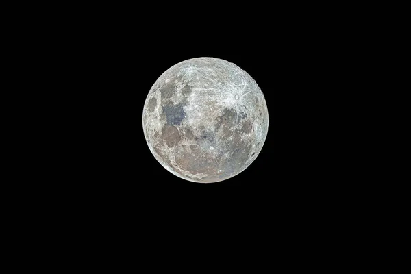Volle Maan Vanaf Het Zuidelijk Halfrond Verbazingwekkend Het Ruwe Maanoppervlak — Stockfoto
