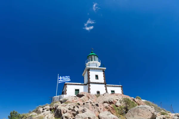 Faro de Akrotiri, Santorini Imagen De Stock