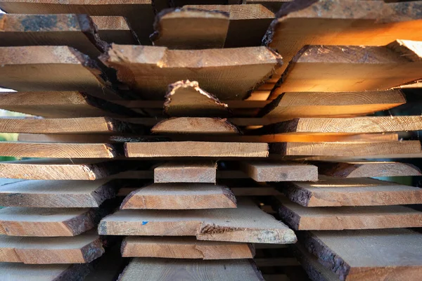 Vágott Falemez Fafeldolgozó Műhelyben Asztalos Munka — Stock Fotó