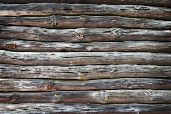 旧木制原木为背景 — 图库照片