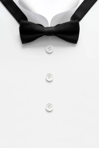 Papiergeschnittener Kragen Von Herrenhemden Vatertags Oder Hochzeitskonzept Kopierraum Ansicht Von — Stockfoto