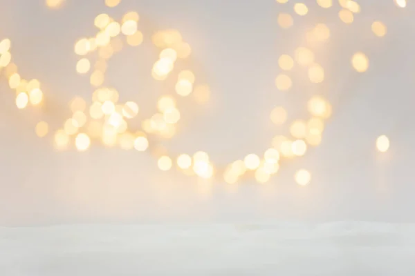 Weihnachten Hintergrund Mit Defokussierten Lichtern Weihnachts Oder Neujahrsfeier Kopierraum — Stockfoto