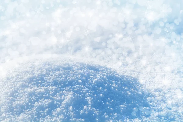 Winter Hintergrund Mit Schnee Und Bokeh Weihnachts Und Neujahrsfeier Konzept — Stockfoto
