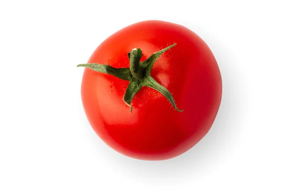 Ripe Cherry Tomato Isolated White Background Clipping Path — Stock Photo, Image