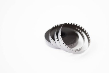 Beyaz arka planda eski film görüntüleri