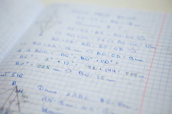 Notes Student Notebook Mathematical Equations — Stock Photo, Image